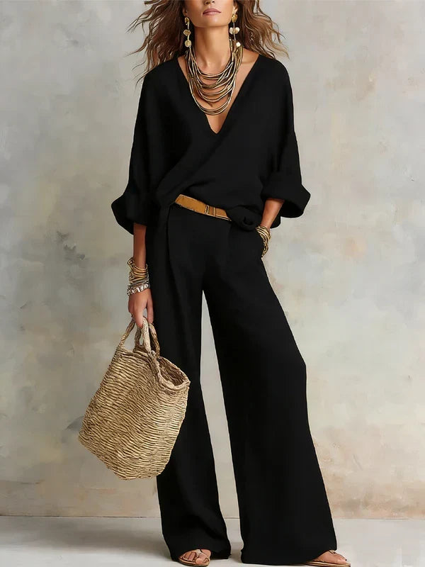 Tara | Ensemble Estival à Pantalon Palazzo