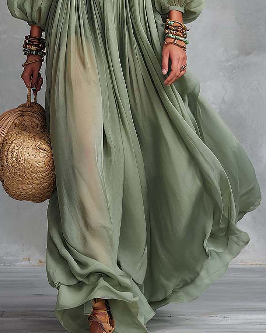 Élodine | Robe Longue Bohème à Fleurs