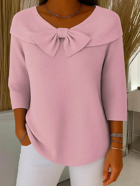 Filippa | Pull à Nœud et Col Rond