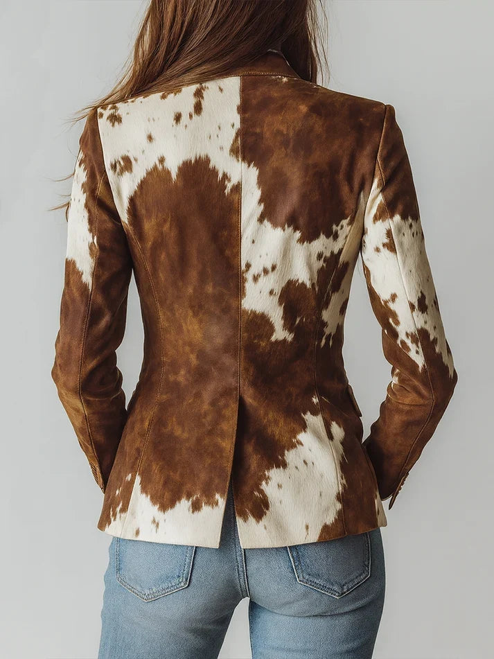 Manuela | Blazer à Imprimé Animalier Vintage
