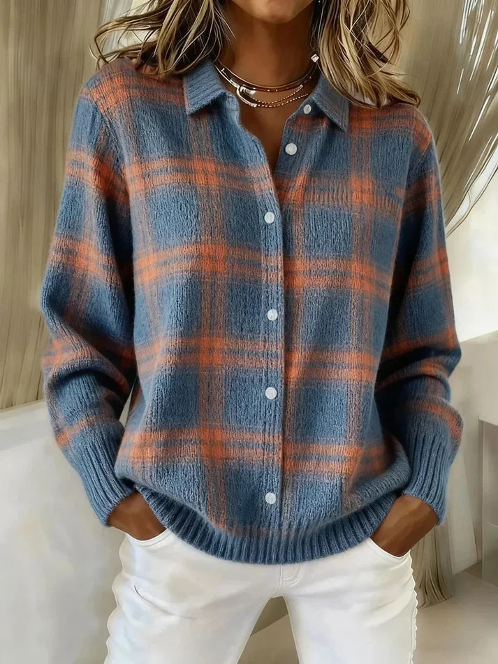 Gigliola | Cardigan en Maille à Carreaux