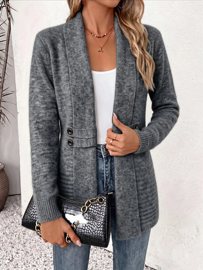 Xalviere | Cardigan Élégant pour Femme - Ouvert Devant et Taille Cintrée