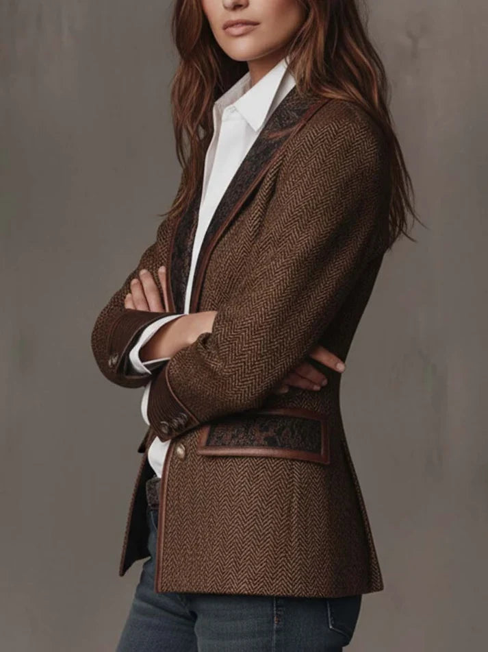 Consuelo | Blazer à Empiècements Chevrons