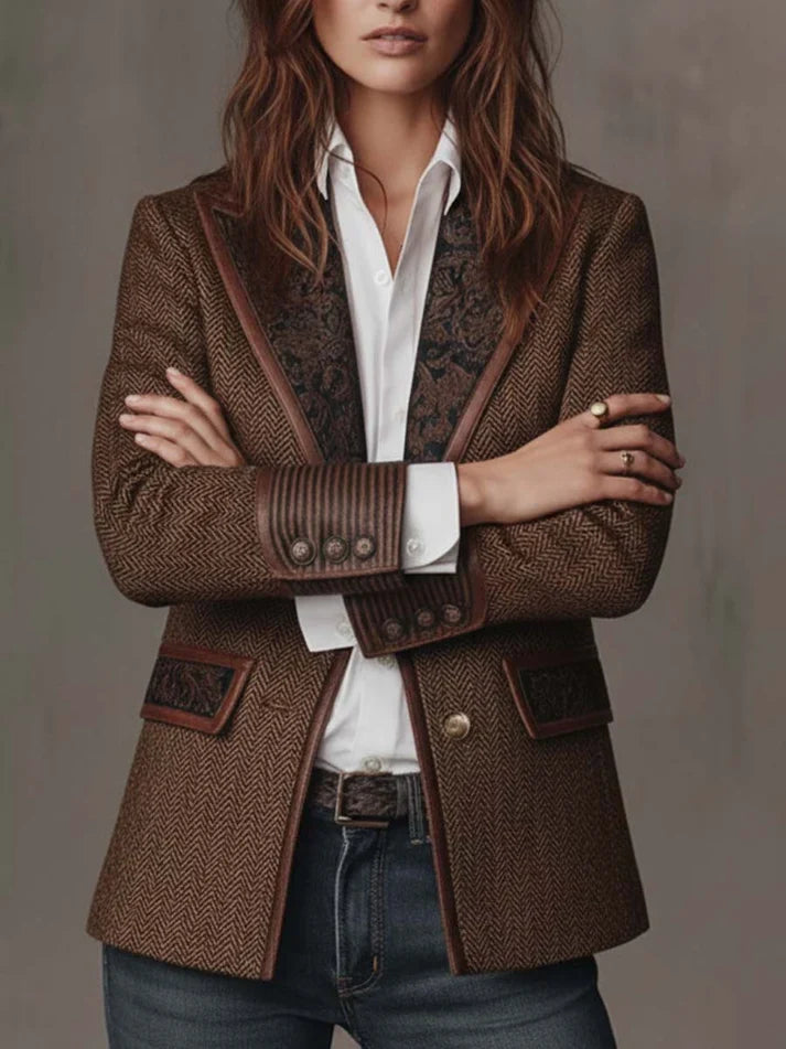 Consuelo | Blazer à Empiècements Chevrons