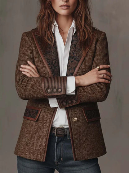 Consuelo | Blazer à Empiècements Chevrons