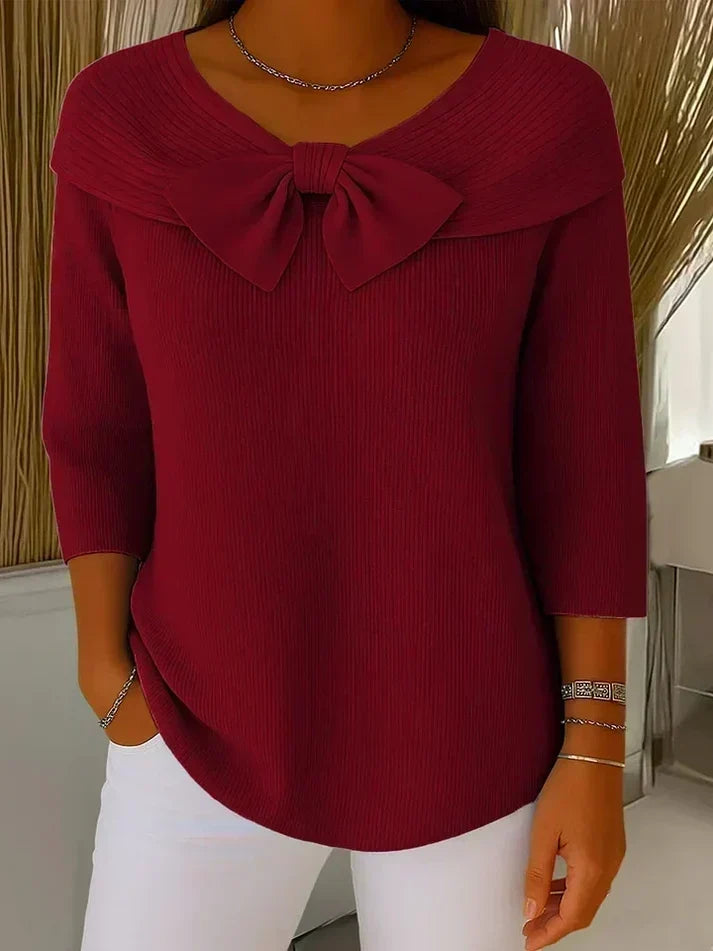 Filippa | Pull à Nœud et Col Rond