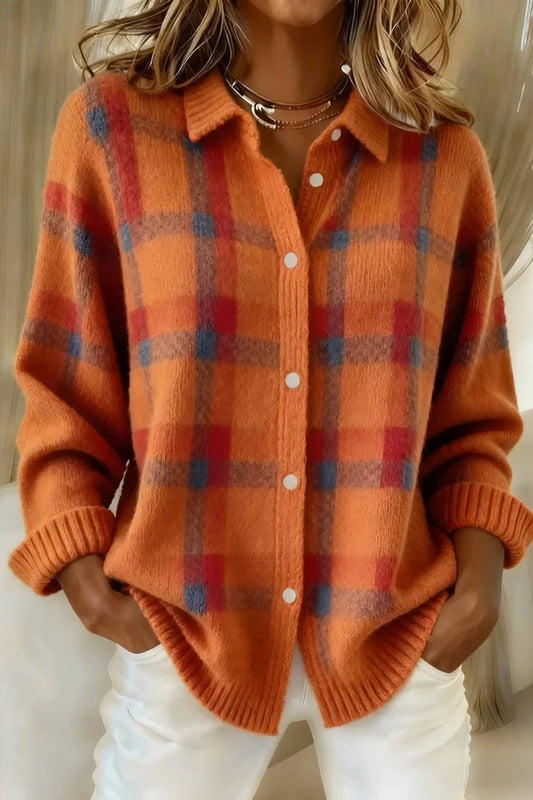 Gigliola | Cardigan en Maille à Carreaux