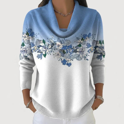 Alba | Pull Fleuri à Col Roulé
