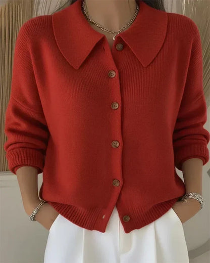 Marisa | Cardigan en Maille à Col Chemise