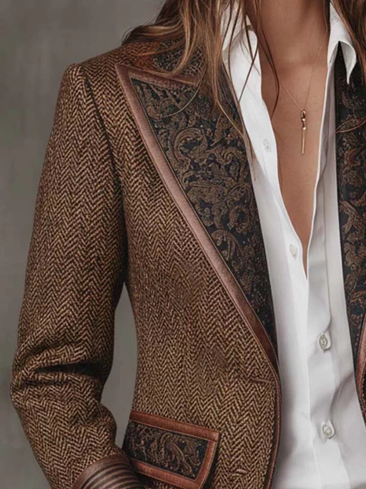 Consuelo | Blazer à Empiècements Chevrons