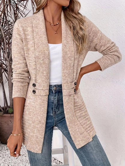 Xalviere | Cardigan Élégant pour Femme - Ouvert Devant et Taille Cintrée