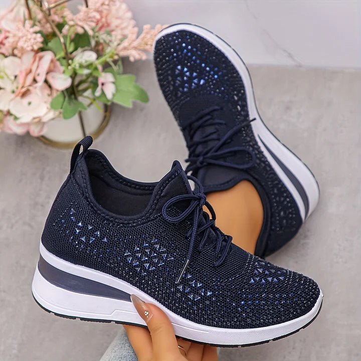 Karine | Baskets Confort à Détails Strass