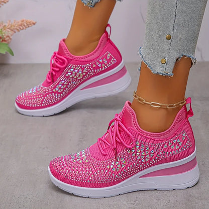Karine | Baskets Confort à Détails Strass