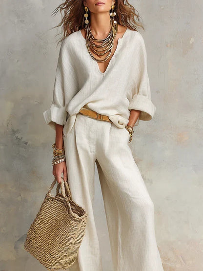 Tara | Ensemble Estival à Pantalon Palazzo