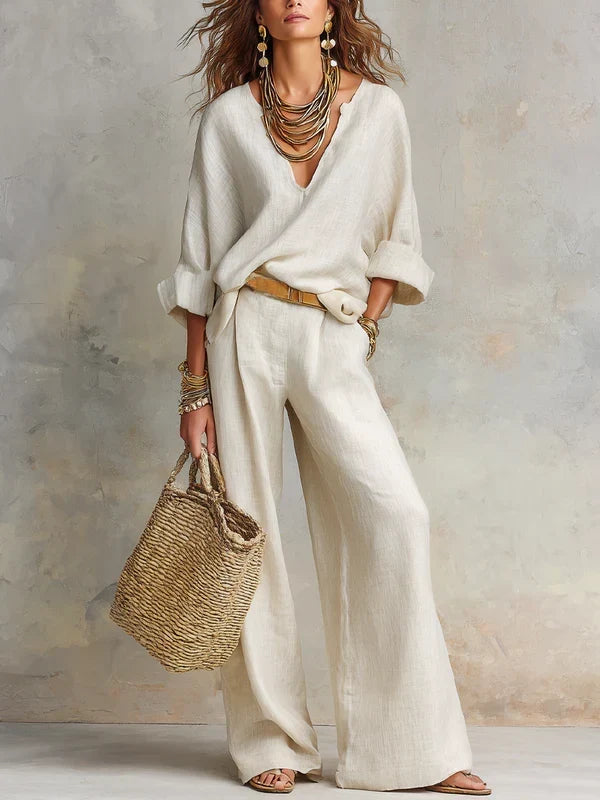 Tara | Ensemble Estival à Pantalon Palazzo