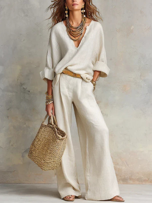 Tara | Ensemble Estival à Pantalon Palazzo