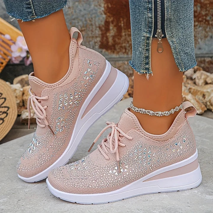 Karine | Baskets Confort à Détails Strass