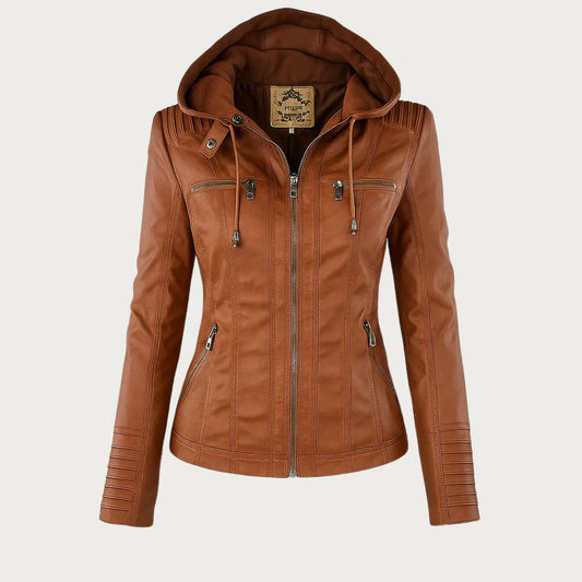 Flavie | Veste en Cuir Robuste et Élégante