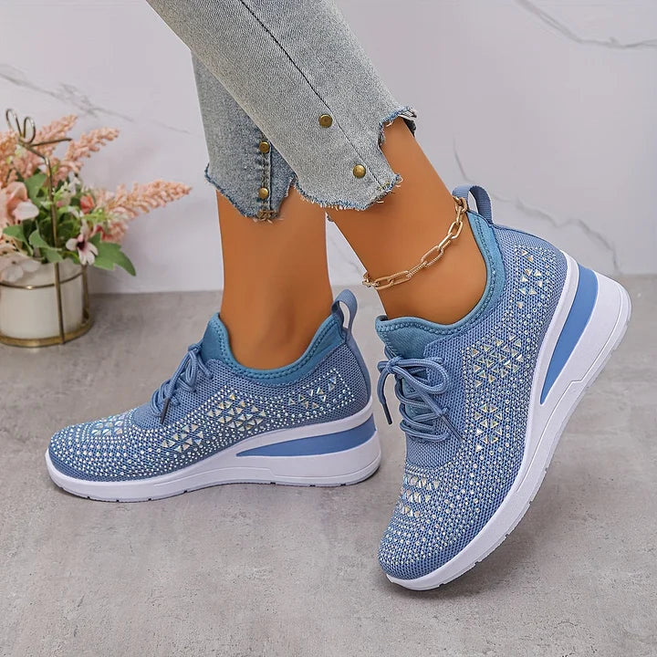 Karine | Baskets Confort à Détails Strass