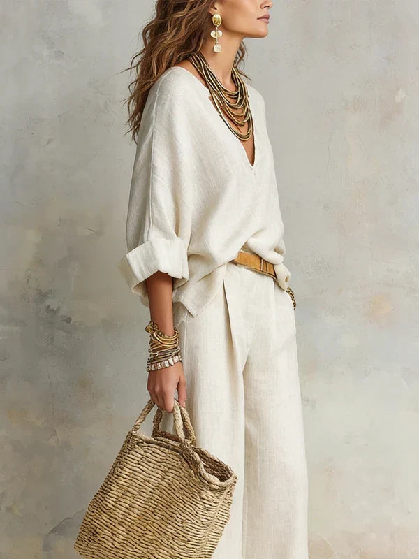 Tara | Ensemble Estival à Pantalon Palazzo