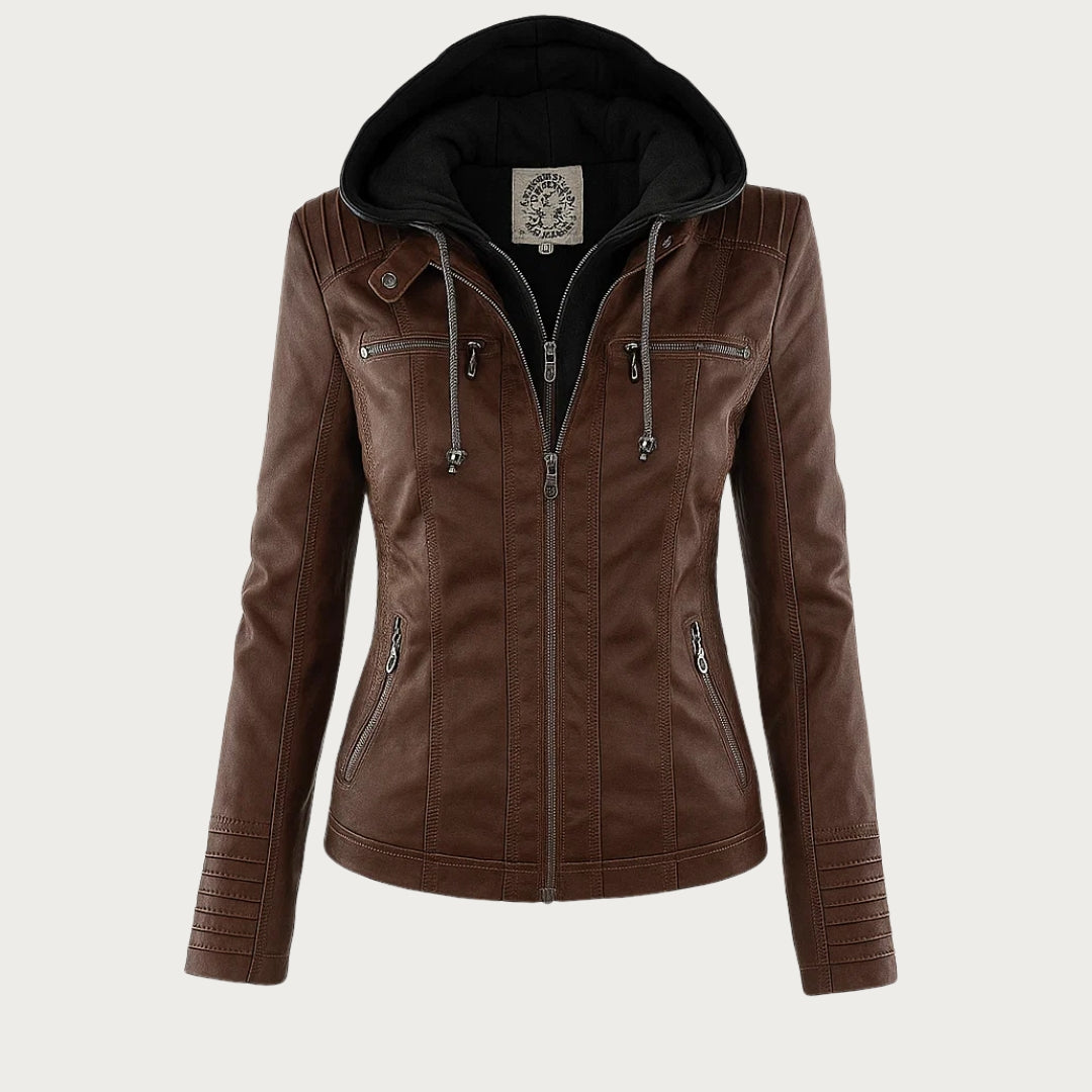 Flavie | Veste en Cuir Robuste et Élégante
