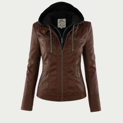 Flavie | Veste en Cuir Robuste et Élégante