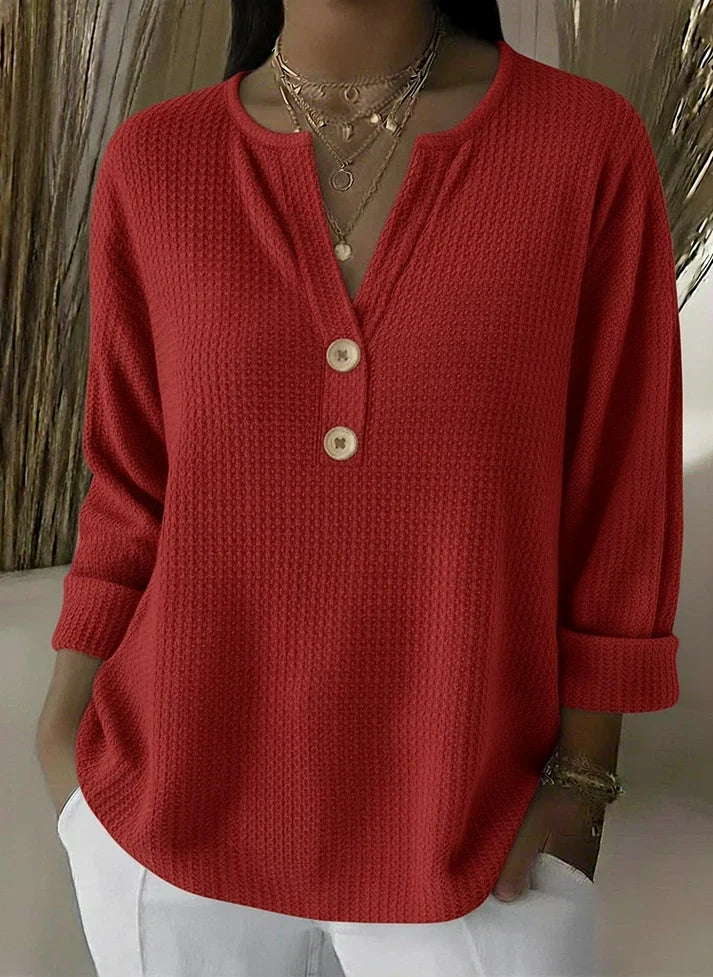 Amabile | Haut Henley Gaufré à Boutons