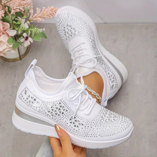 Karine | Baskets Confort à Détails Strass
