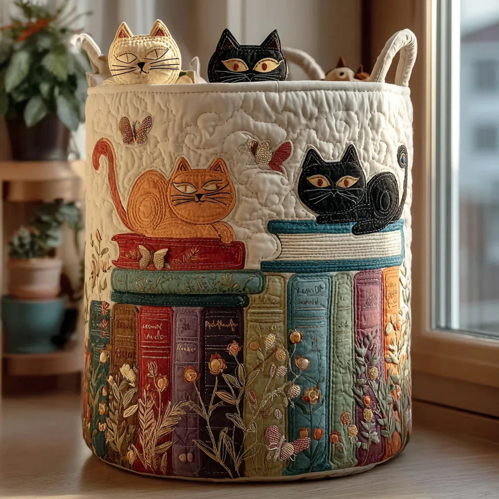 Panier à Linge Matelassé | Défilé de Chats