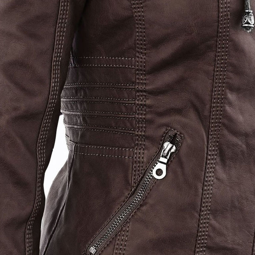 Flavie | Veste en Cuir Robuste et Élégante