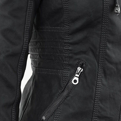 Flavie | Veste en Cuir Robuste et Élégante
