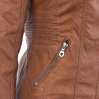 Flavie | Veste en Cuir Robuste et Élégante