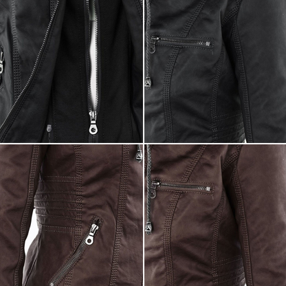 Flavie | Veste en Cuir Robuste et Élégante