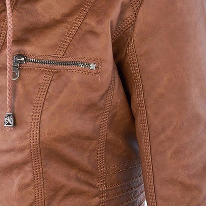 Flavie | Veste en Cuir Robuste et Élégante
