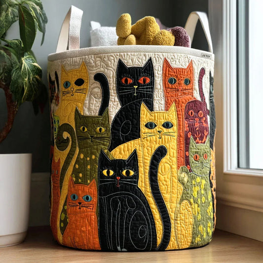 Panier à Linge Matelassé | Chatons Blottis