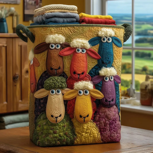 Panier à Linge Matelassé | Moutons dans les Collines
