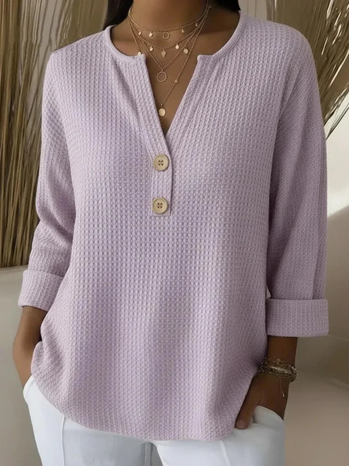 Amabile | Haut Henley Gaufré à Boutons