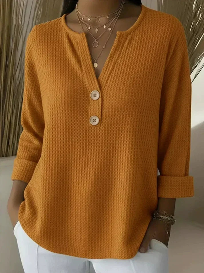 Amabile | Haut Henley Gaufré à Boutons