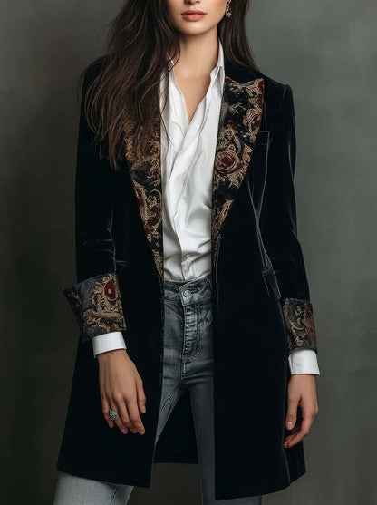 Marta | Blazer Cintré à Imprimé Baroque