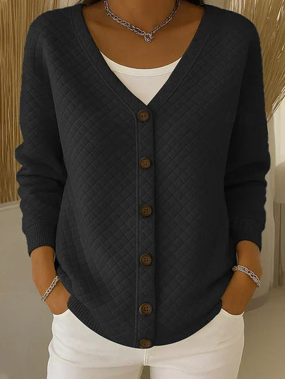 Severina | Cardigan en Maille Matelassée à Boutons