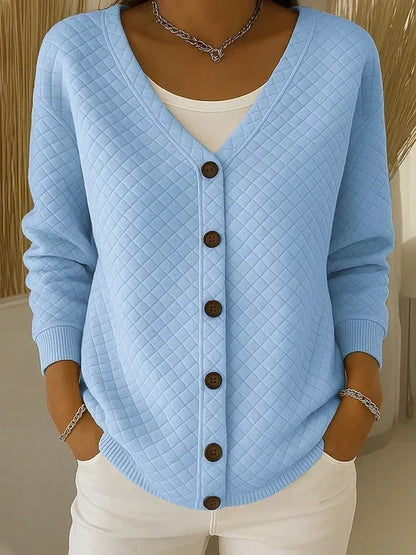 Severina | Cardigan en Maille Matelassée à Boutons