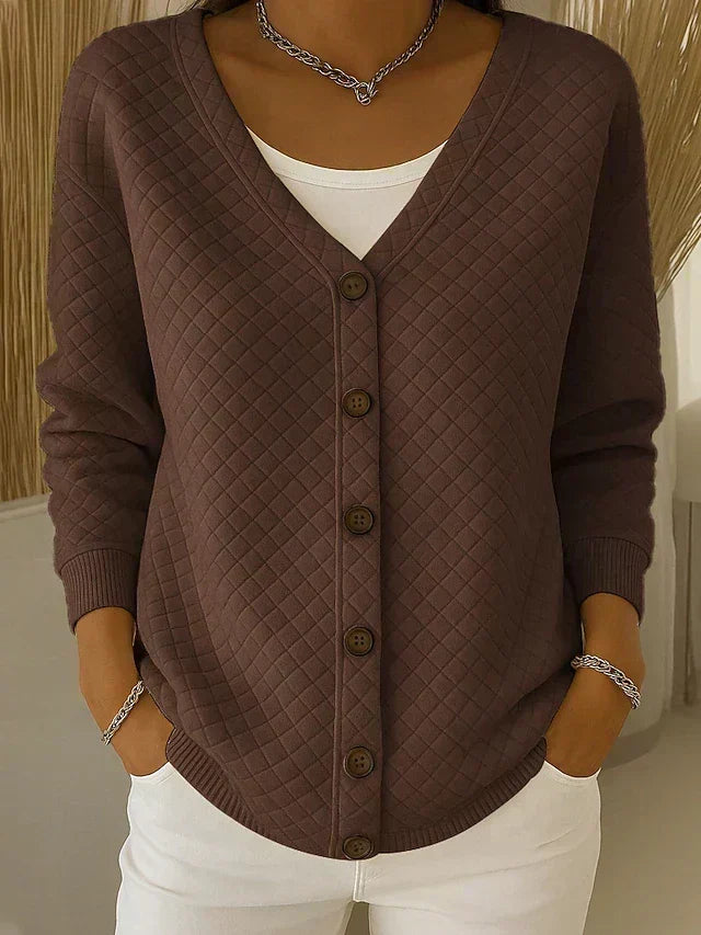 Severina | Cardigan en Maille Matelassée à Boutons
