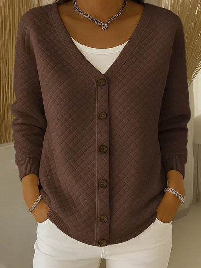 Severina | Cardigan en Maille Matelassée à Boutons