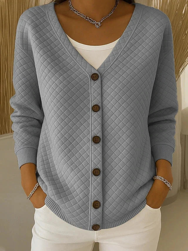 Severina | Cardigan en Maille Matelassée à Boutons