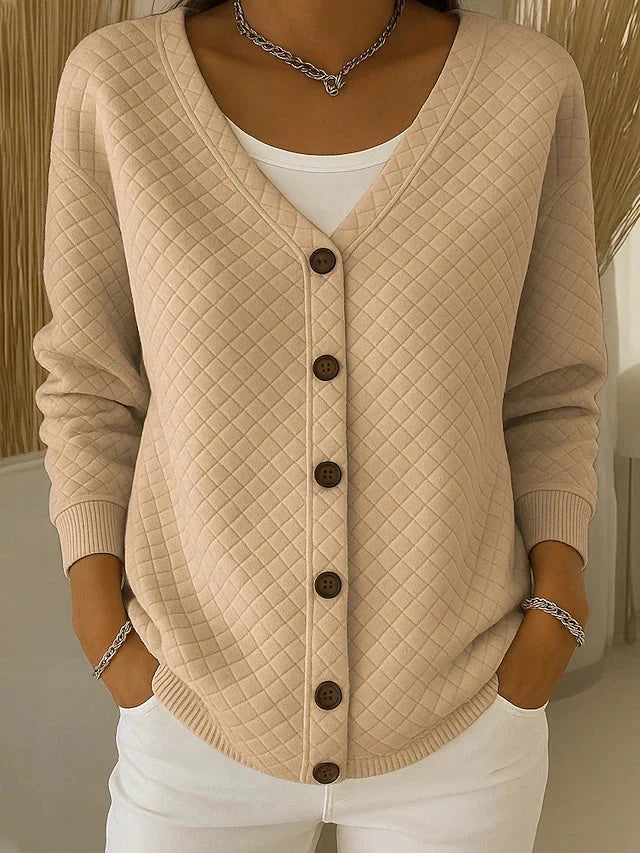 Severina | Cardigan en Maille Matelassée à Boutons
