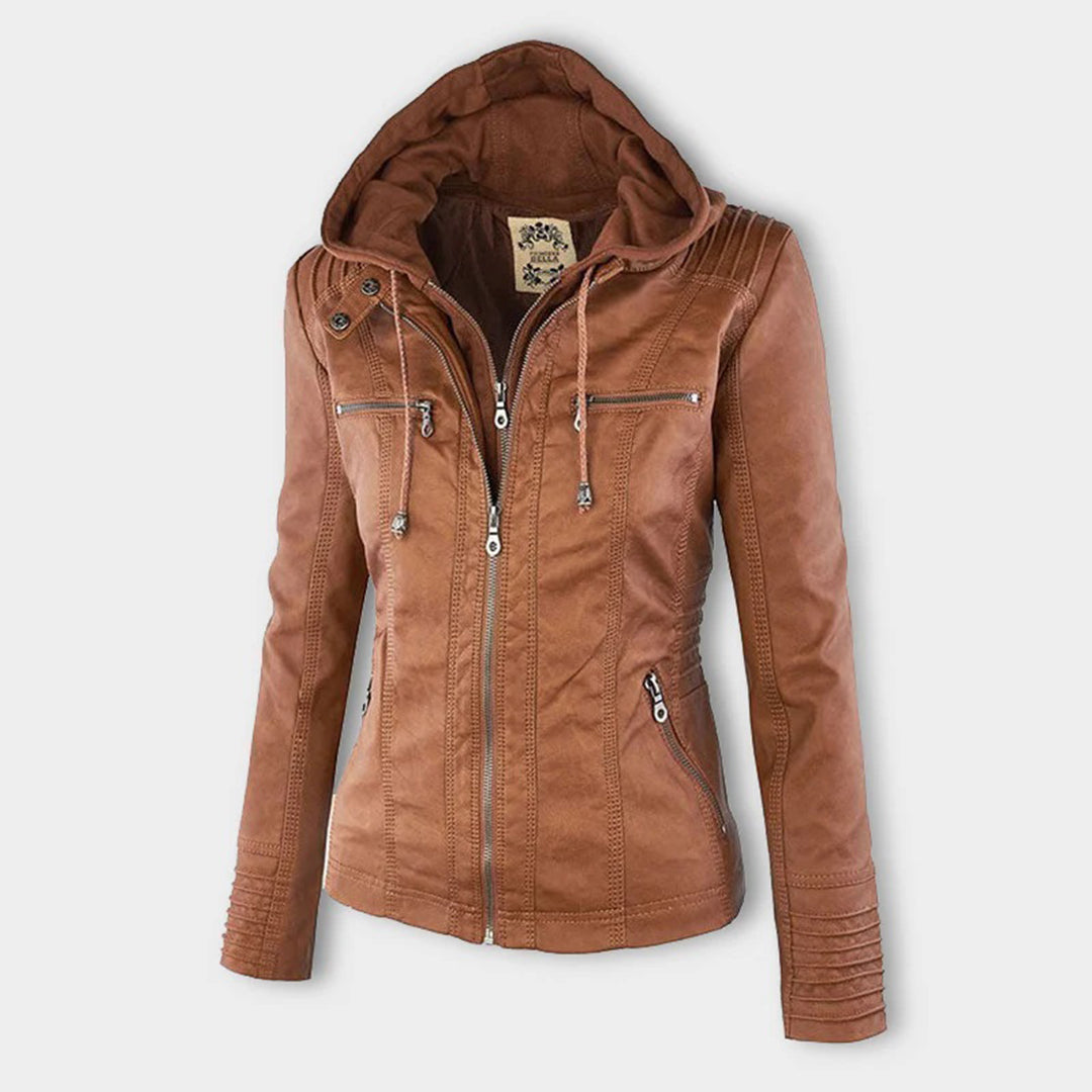 Flavie | Veste en Cuir Robuste et Élégante