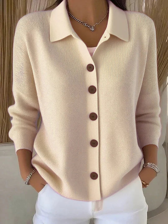 Graziana | Cardigan en Maille à Col Montant et Boutons