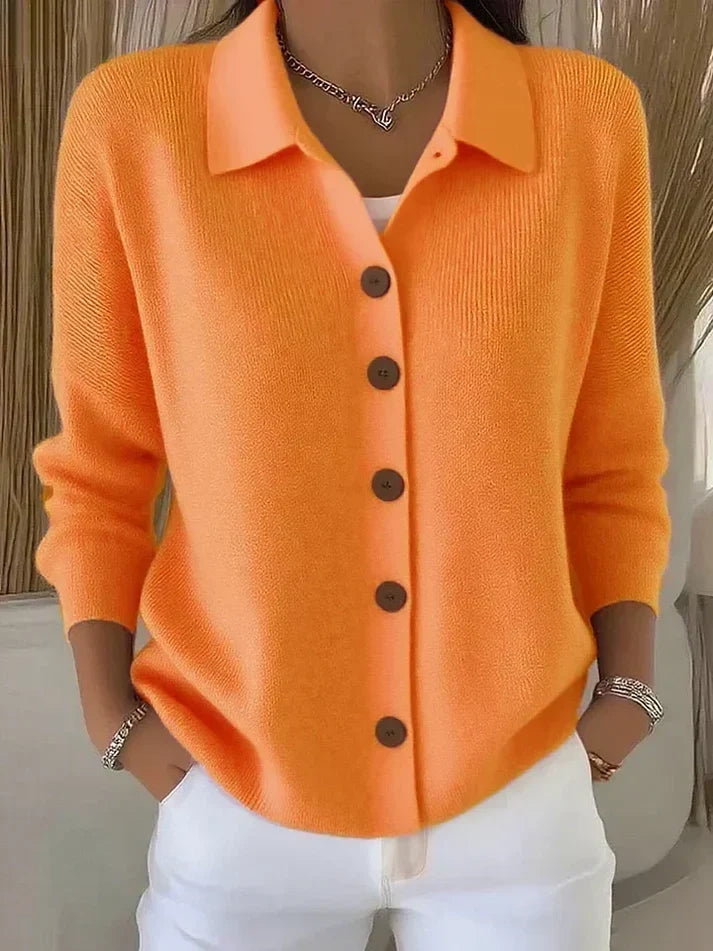 Graziana | Cardigan en Maille à Col Montant et Boutons