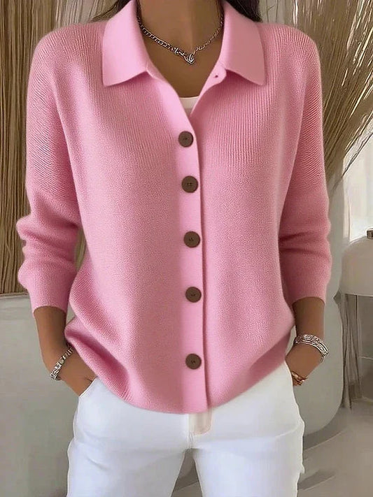 Graziana | Cardigan en Maille à Col Montant et Boutons