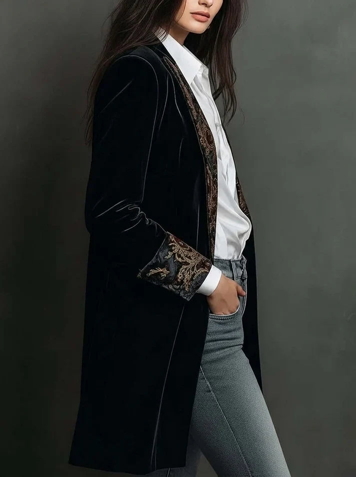 Marta | Blazer Cintré à Imprimé Baroque
